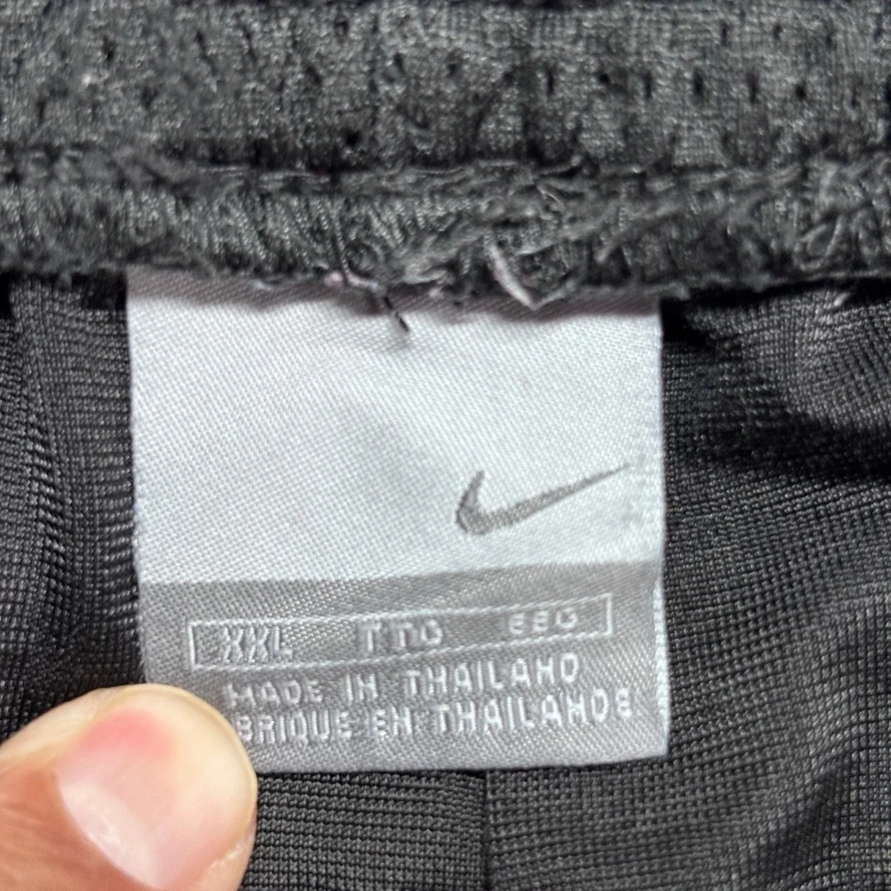 Y2K Nike Mens XXL 2XL Basketball Shorts Black White Dazzle Mesh Athletic
